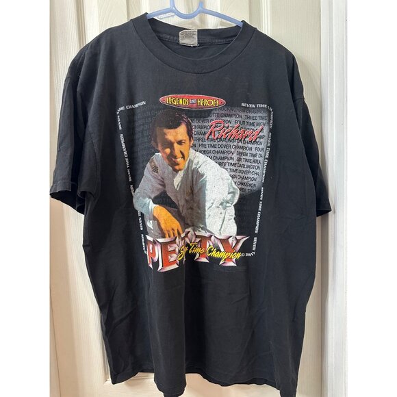 VTG 80s Richard Petty Legends & Heroes 7x Champion T-Shirt  Mens XL Cotton Read - Picture 1 of 11